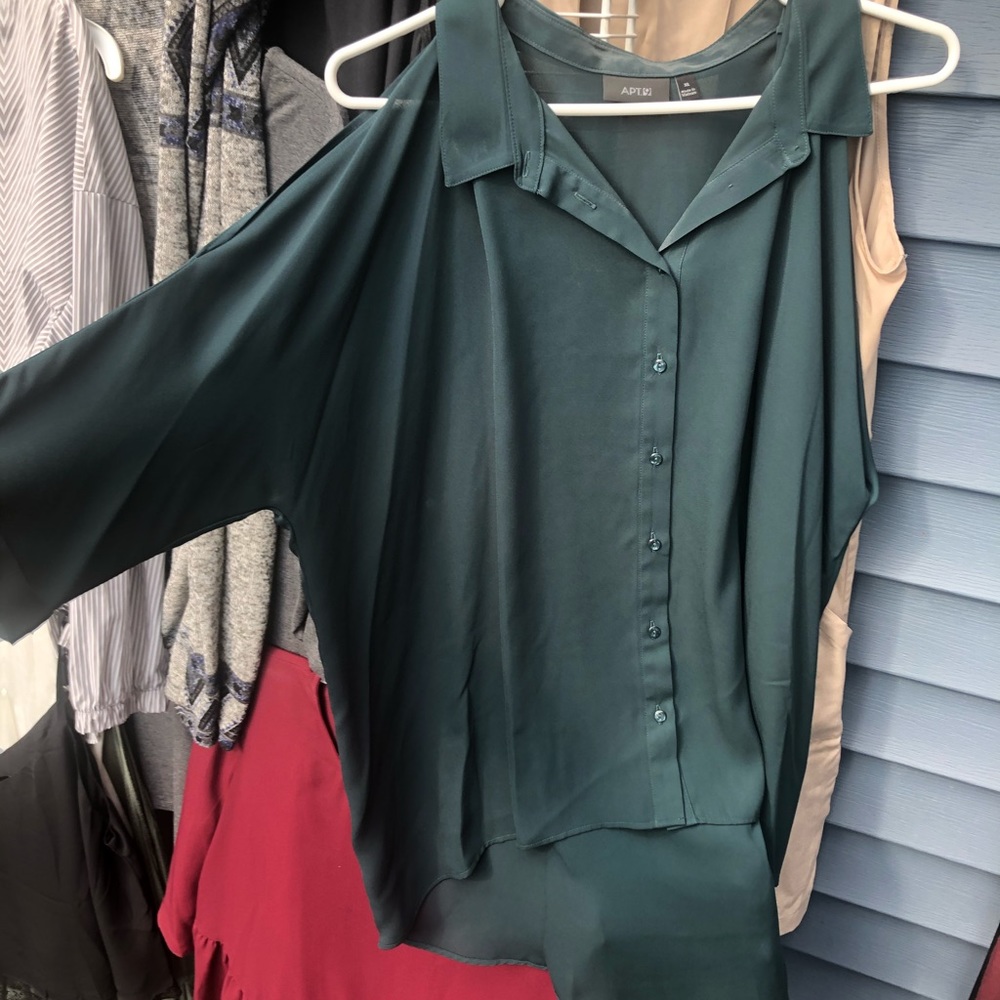 Business Casual Cold Shoulder Top